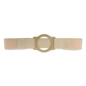 Nu-Comfort 2" Wide Beige Support Belt 2-3/4" I.D. Ring Plate 32"-35" Waist Medium, Latex-Free
