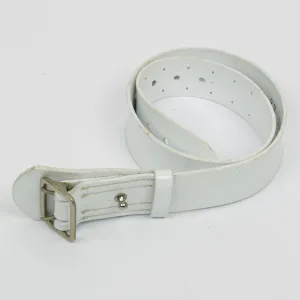 Original French White Pistol Belt - Military Police Issue