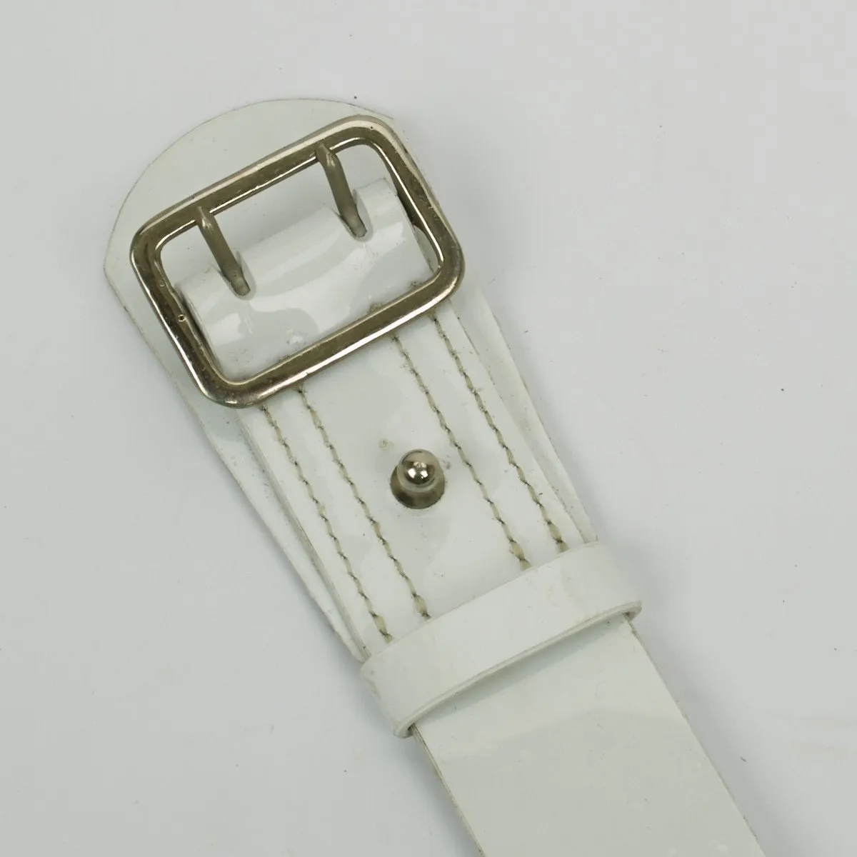 Original French White Pistol Belt - Military Police Issue