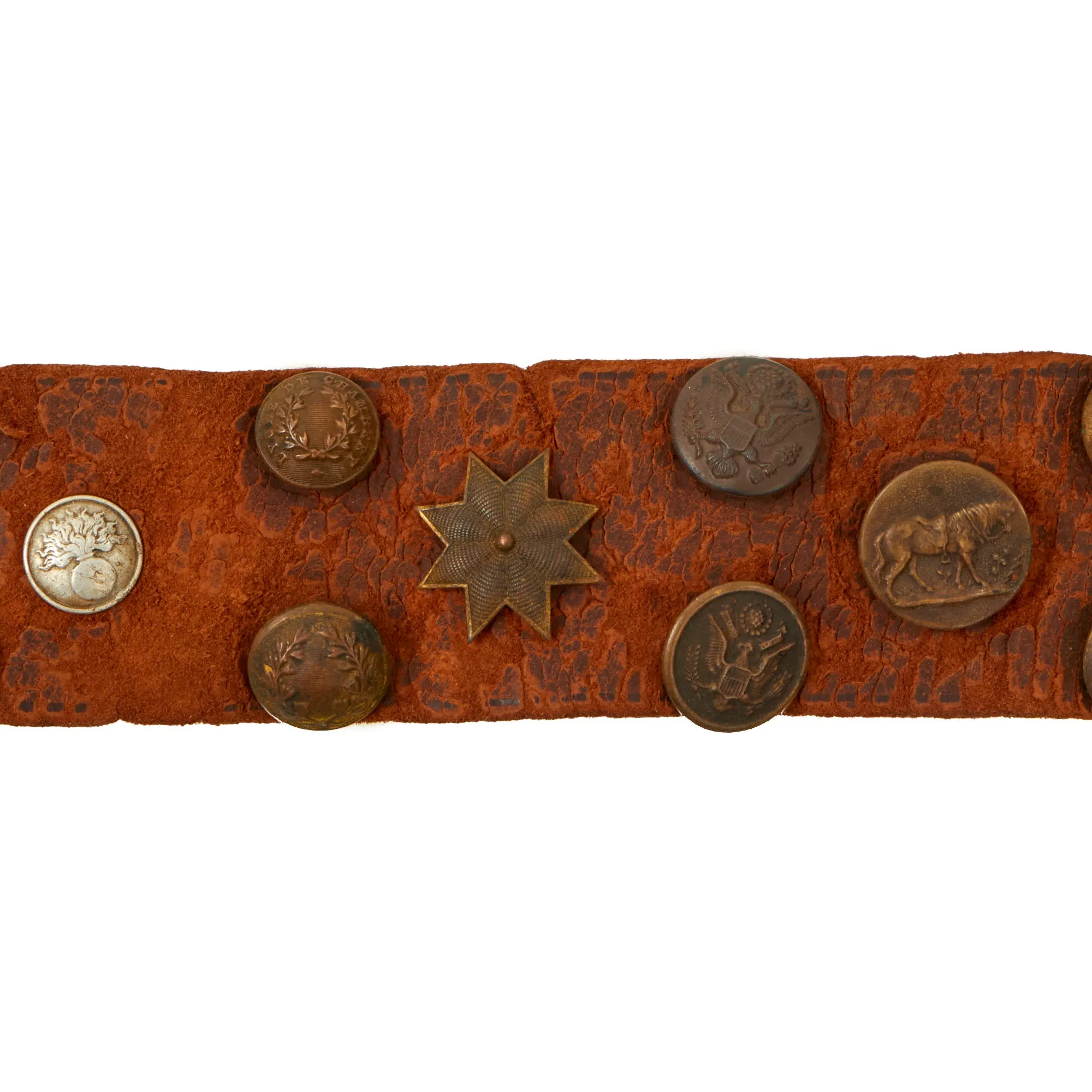 Original U.S. Spanish-American War Hate Belt Made with 41 Cuban & Spanish Buttons