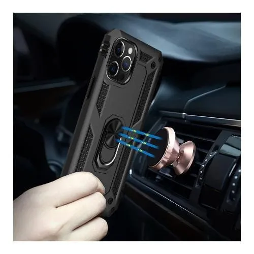 Raider Series Black Kickstand Case with Belt Clip - iPhone 12 and iPhone 12 Pro