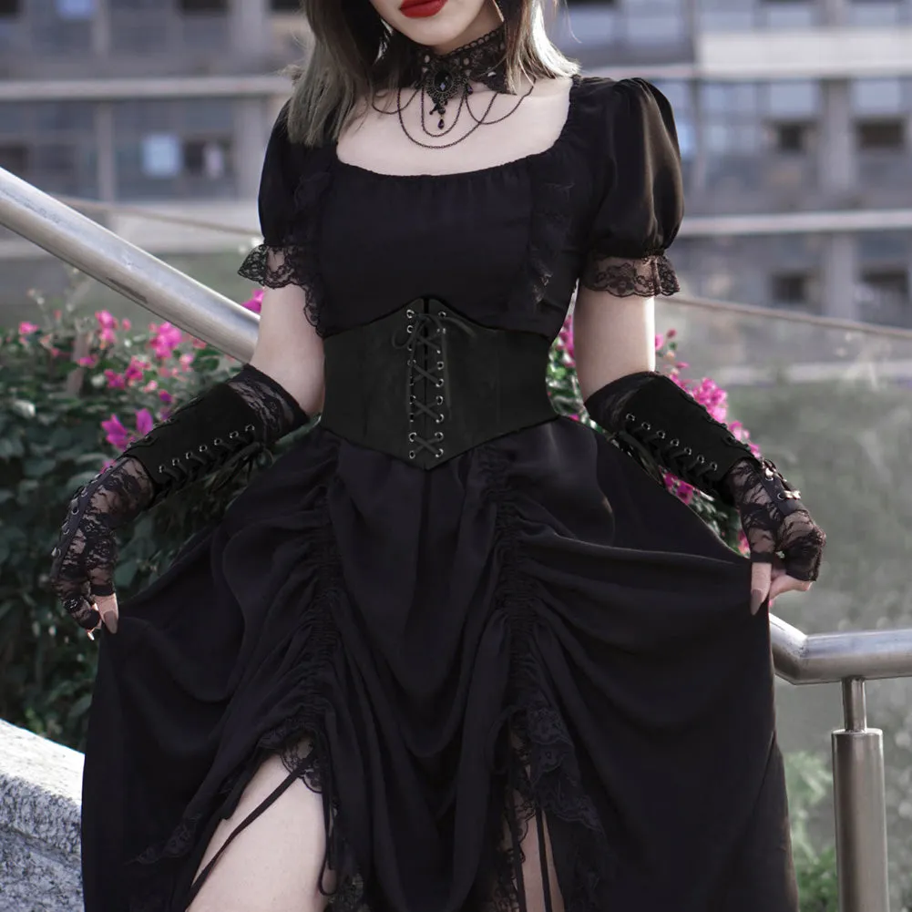 Renaissance Waist Belt with PU Leather Sleevelet 19cm Cincher Waistband