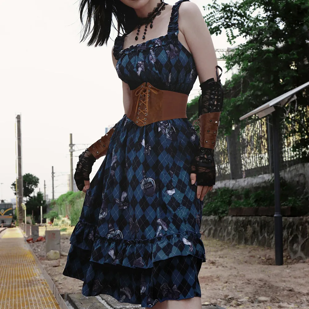 Renaissance Waist Belt with PU Leather Sleevelet 19cm Cincher Waistband