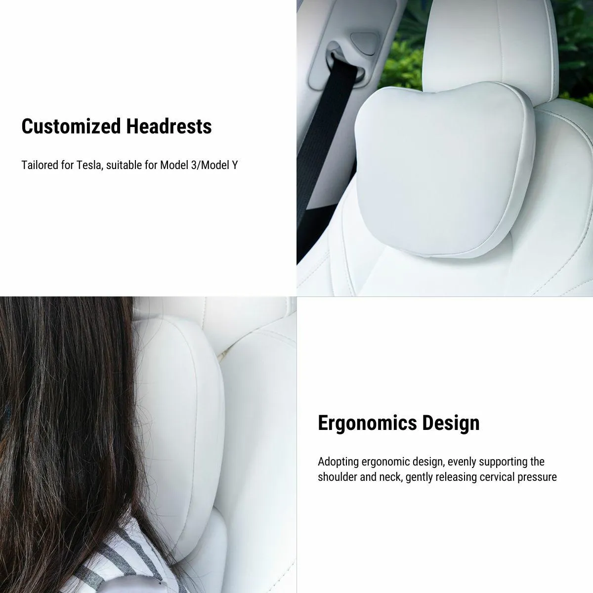 Seat Headrests for Tesla Model Y & Model 3