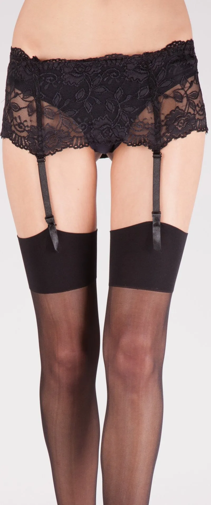 Silky Wide Lace 4 Strap Suspender Belt SIZE SMALL