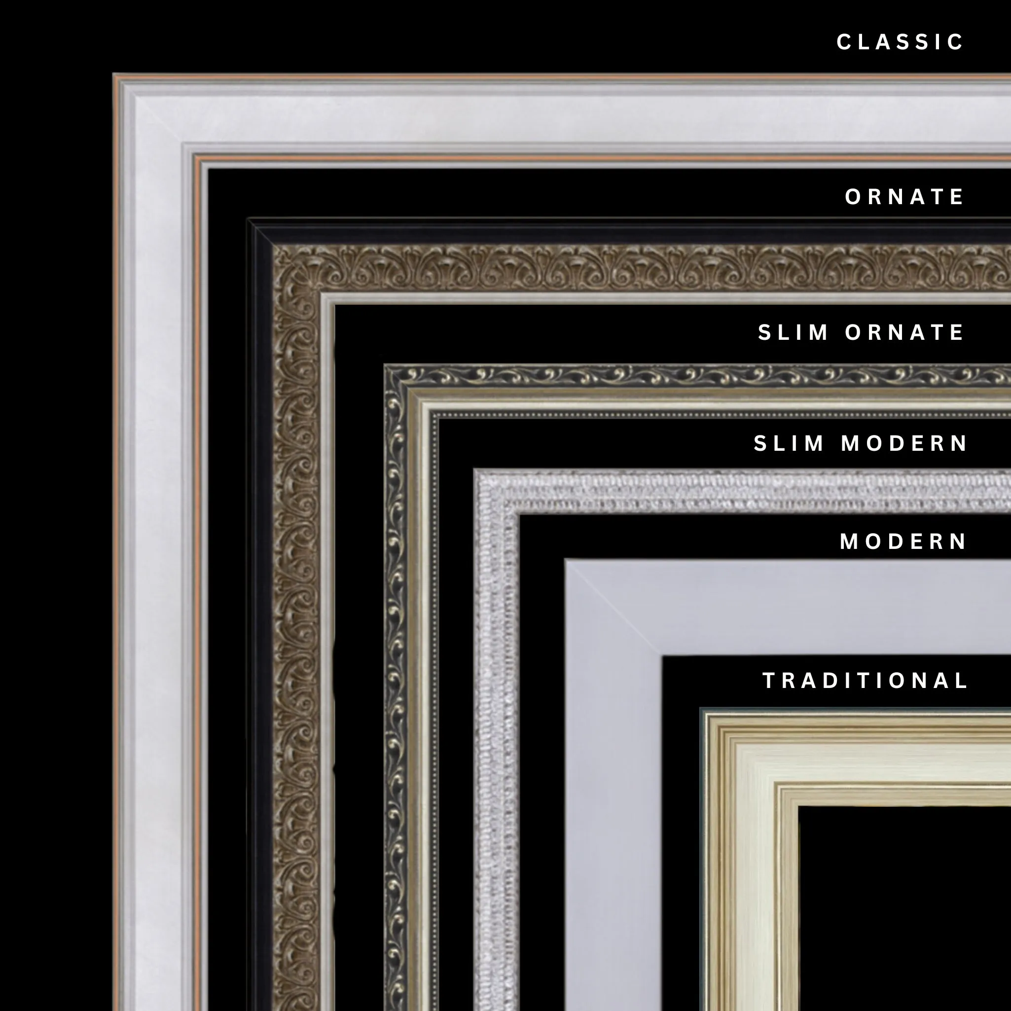 Silver 39x27 Picture Frame Ornate Traditional Classic Antique
