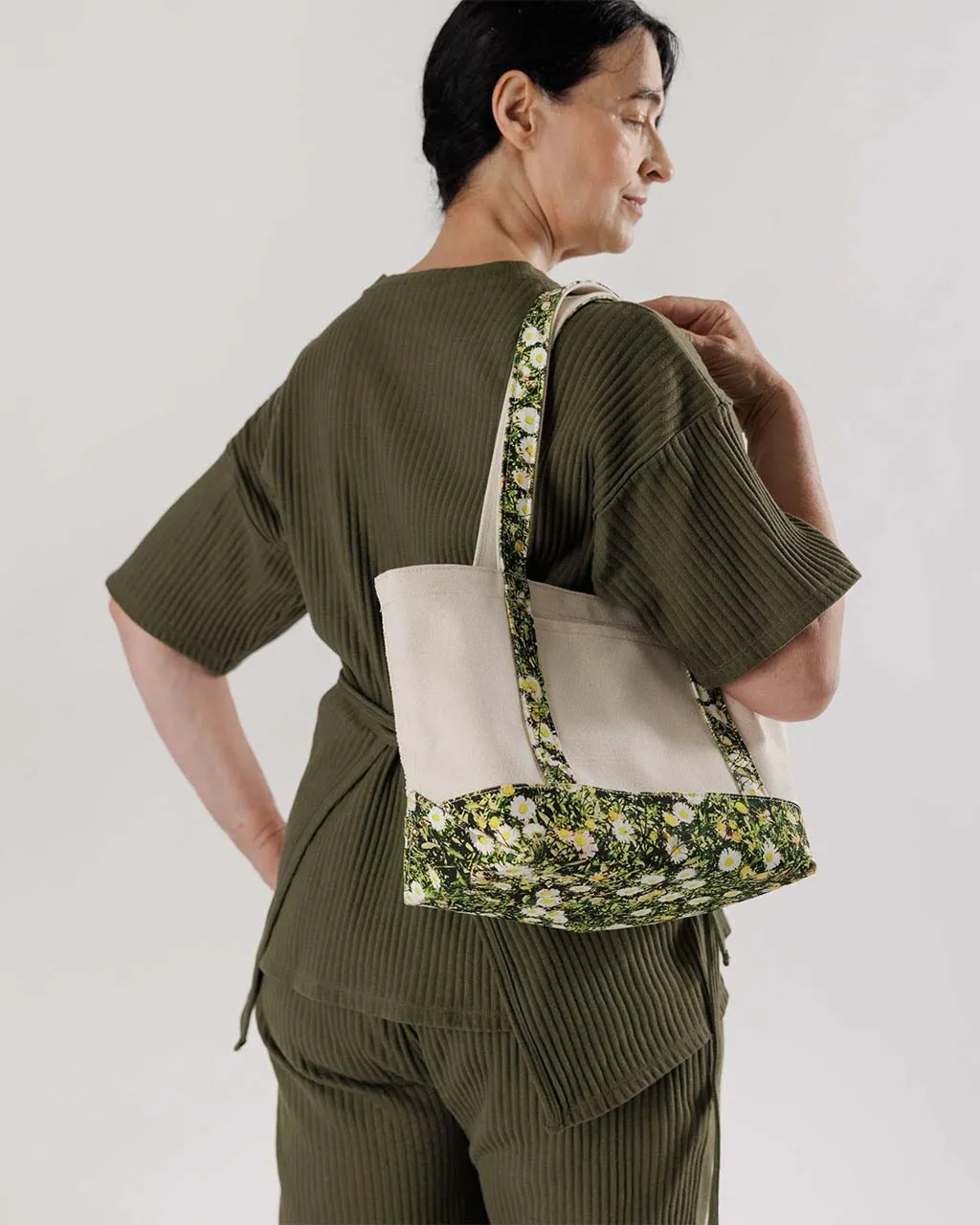 Small Heavyweight Canvas Tote - Daisy
