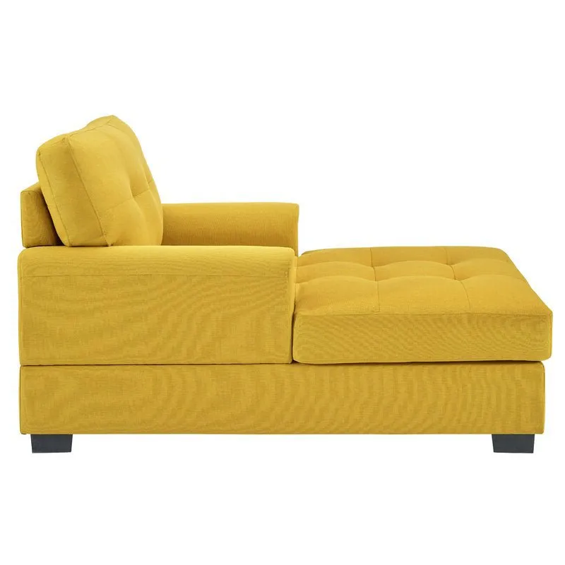 Smithy Tufted Recessed Arms Chaise Longue Sofa Couch Sofa Armchair Chaise Relax Lounger