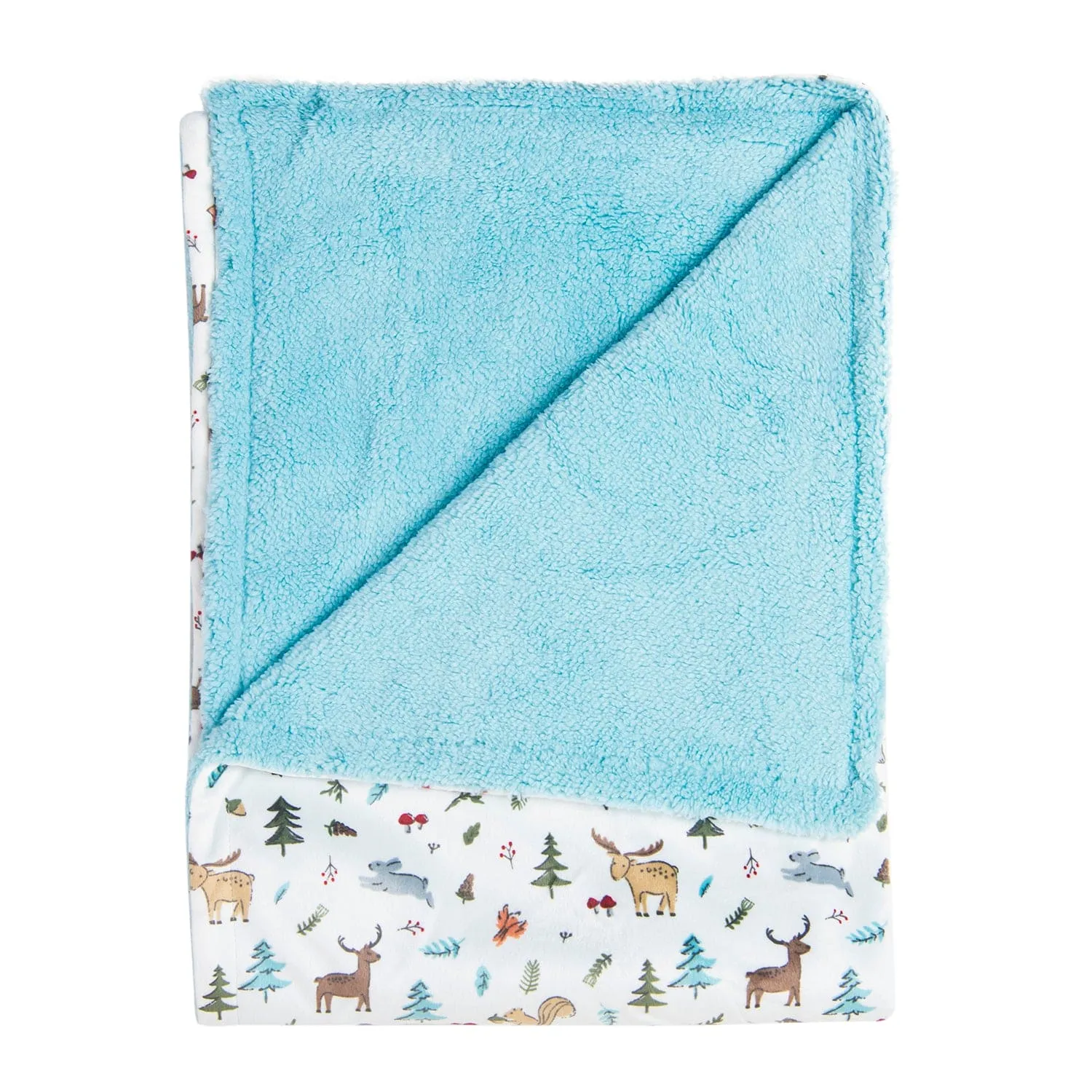Snowy Forest Soft Cozy Plush Blanket White