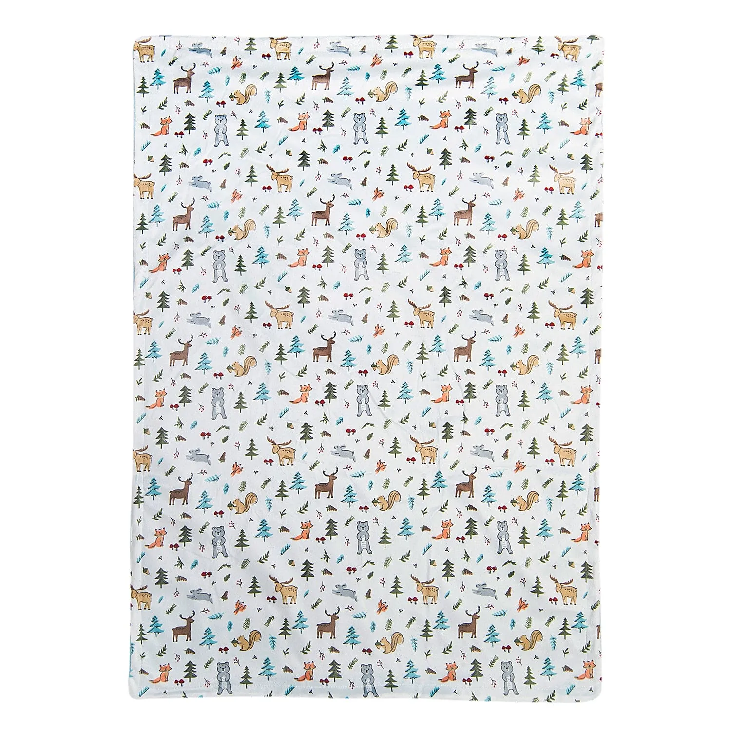 Snowy Forest Soft Cozy Plush Blanket White
