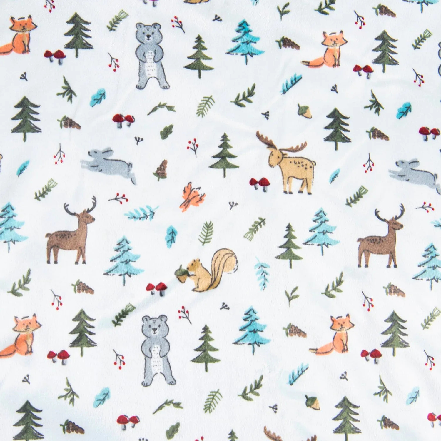 Snowy Forest Soft Cozy Plush Blanket White