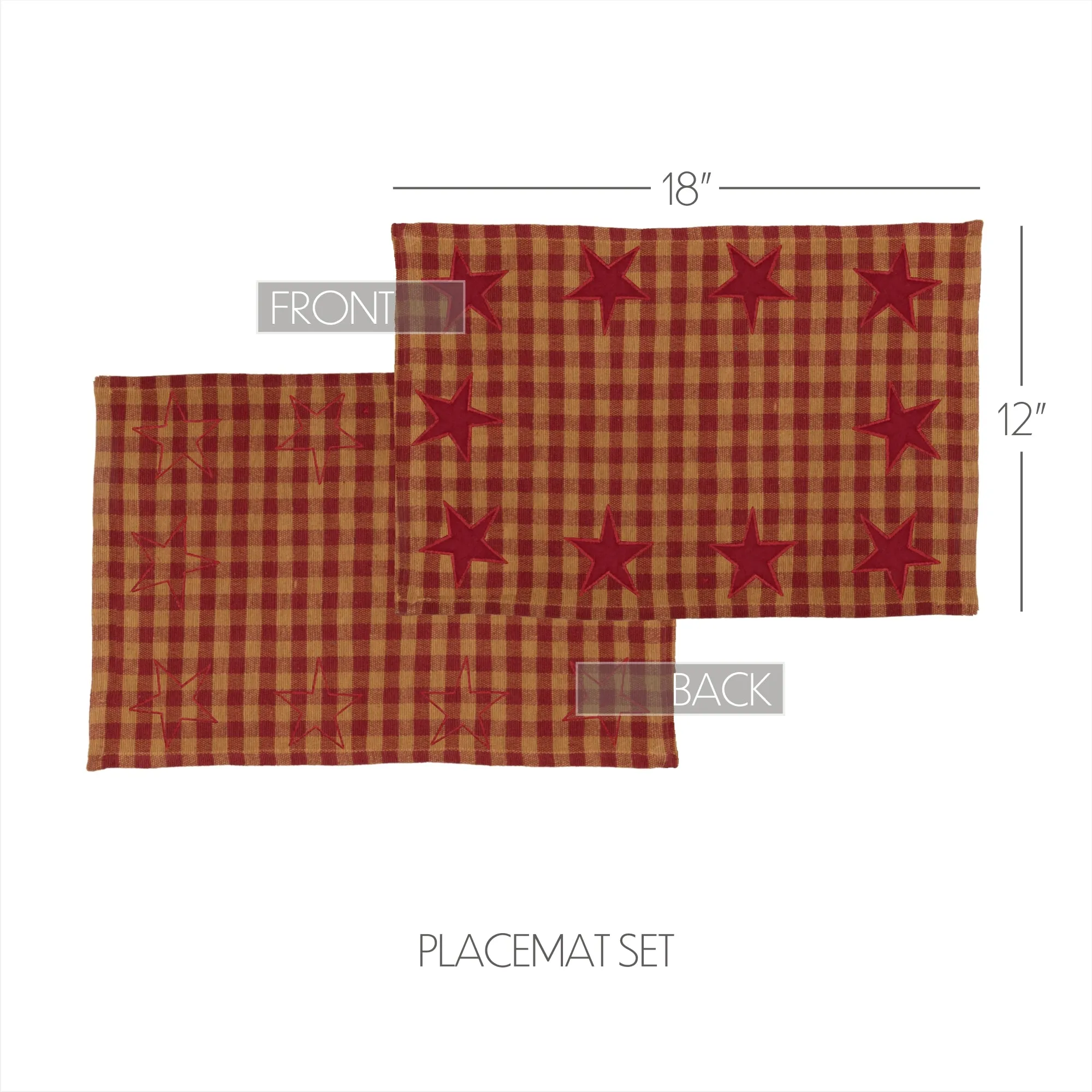 Star Placemat Set of 6 12x18