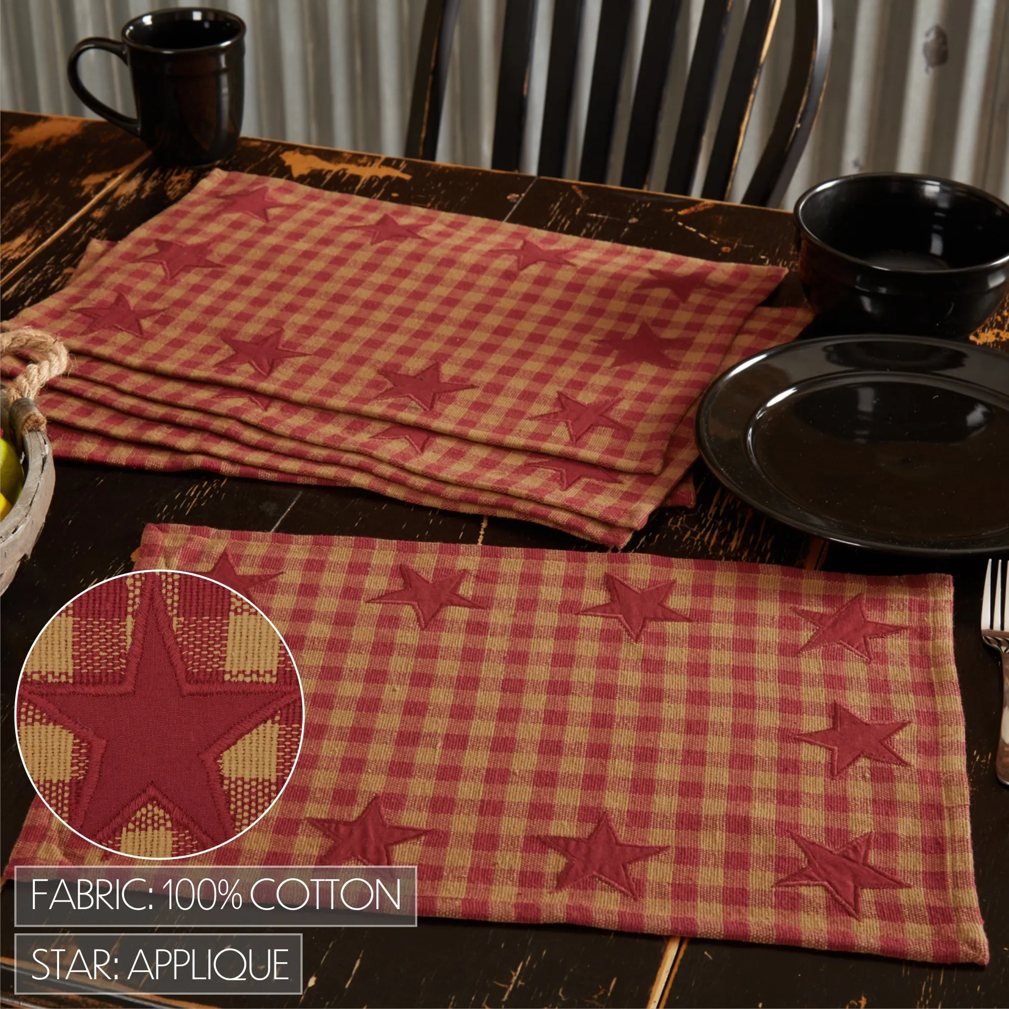 Star Placemat Set of 6 12x18