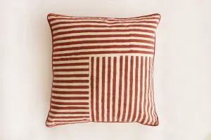 Stripes Block Printed Cotton Cushion Cover | Stylish Home Decor