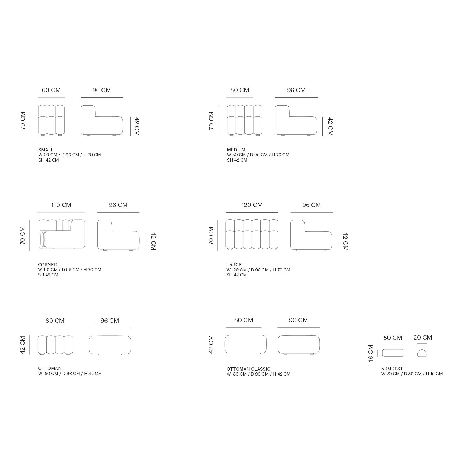 Studio Ottoman Classic | Sofa Module