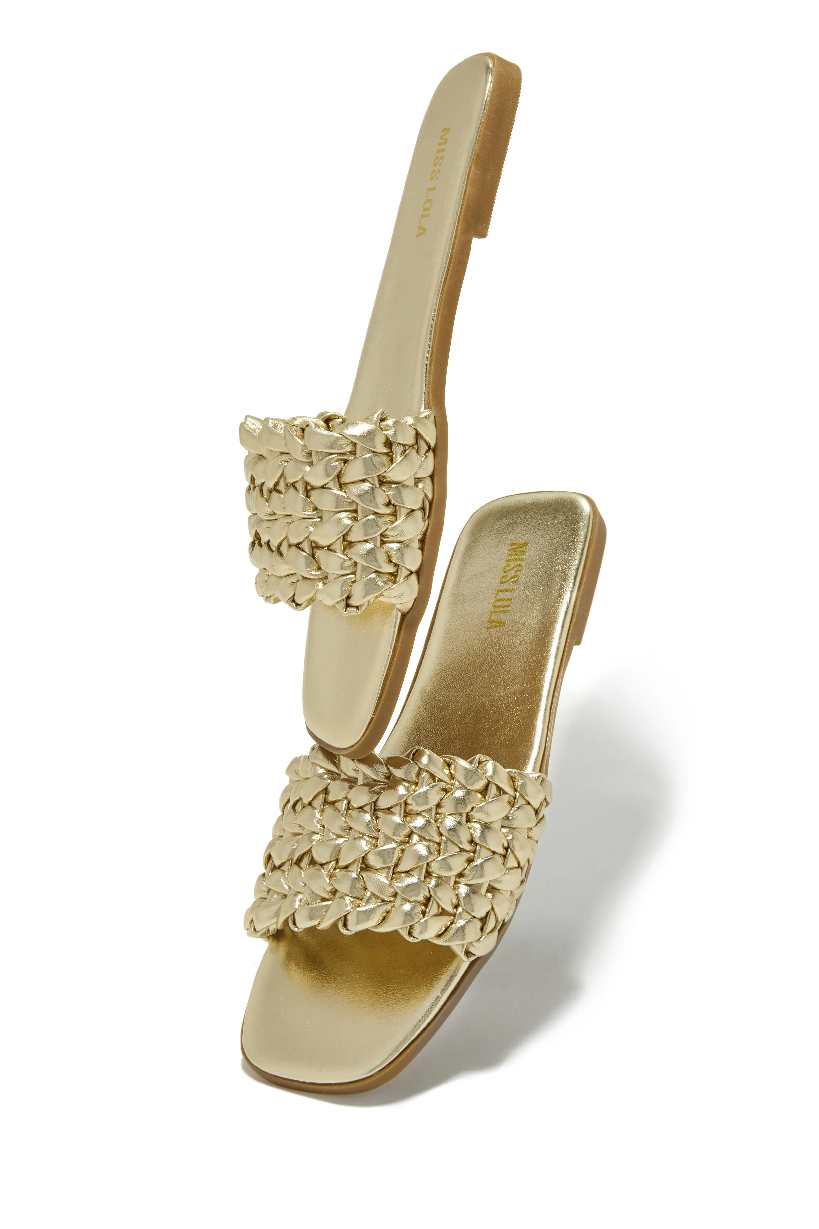 Tulum Sun Slip On Sandals - Gold