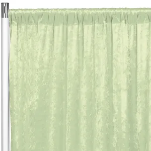 Velvet 10ft H x 52" W Drape/Backdrop Curtain Panel - Sage Green