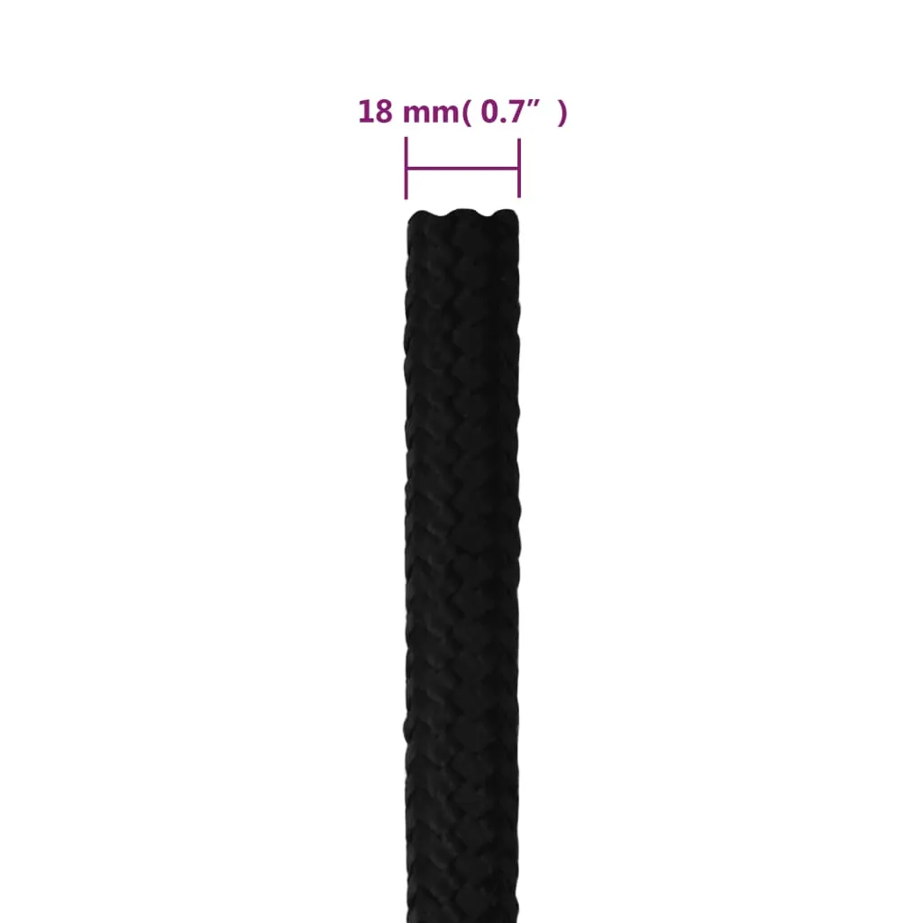 Work Rope Black 18 mm 50 m Polyester