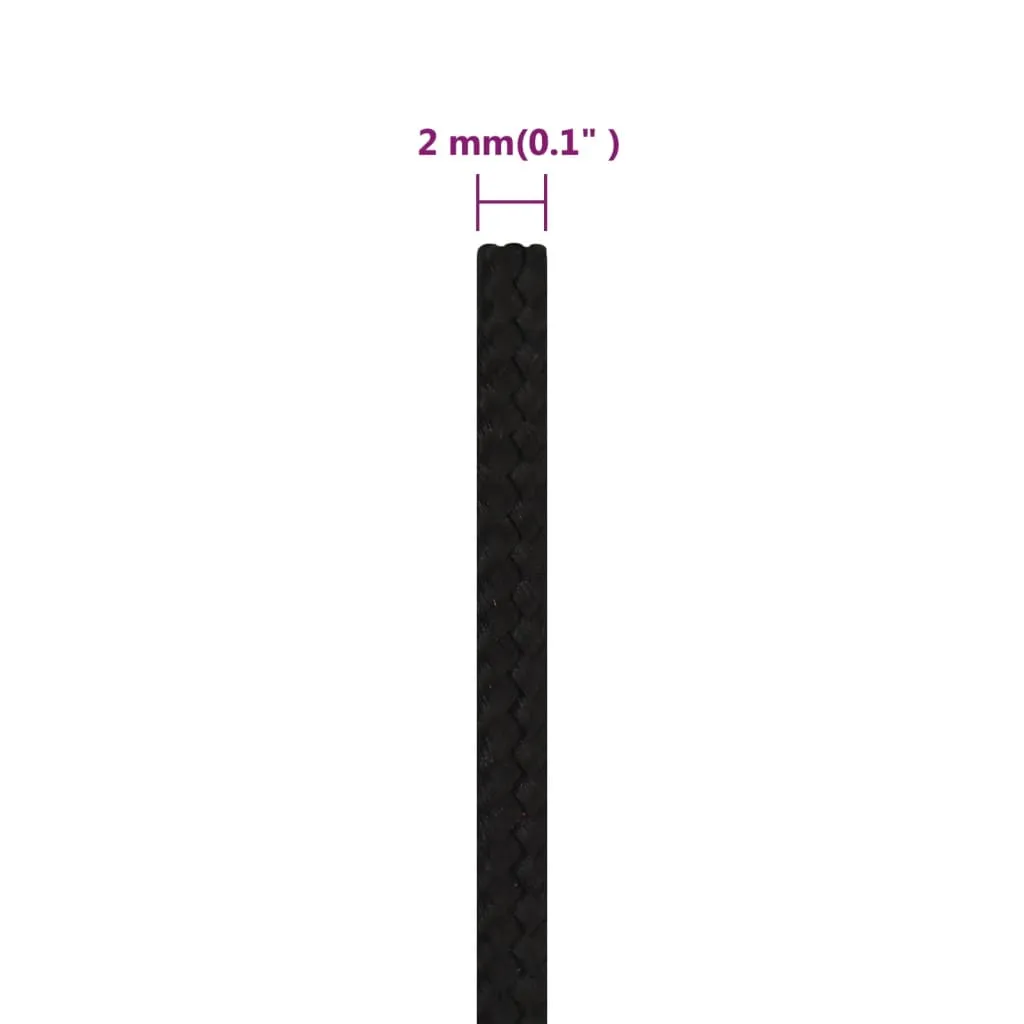 Work Rope Black 2 mm 100 m Polyester