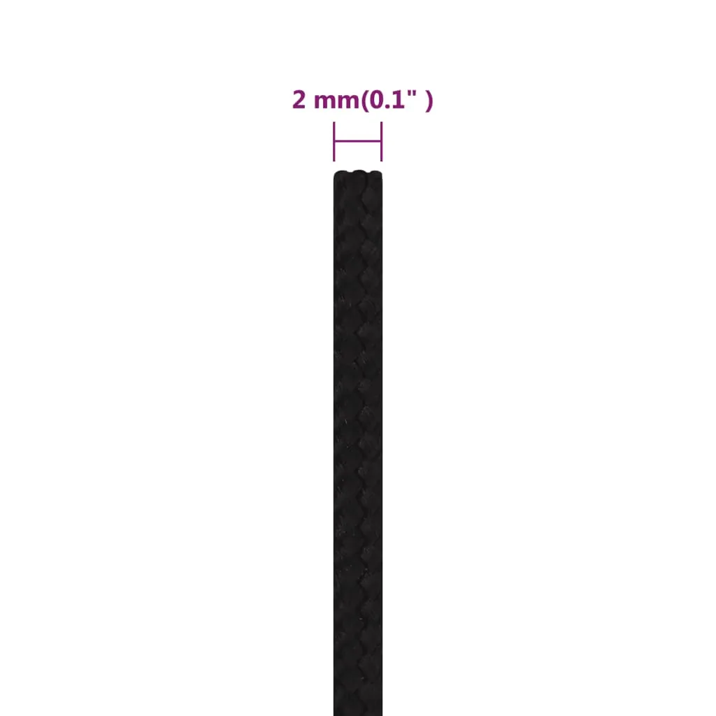 Work Rope Black 2 mm 500 m Polyester