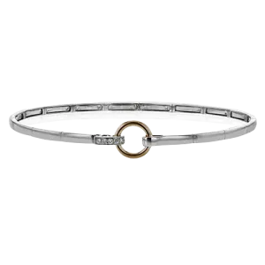 ZB283 Bangle in 14k Gold with Diamonds